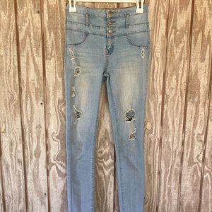 Refuge Ripped Skinny Jeans Size: 0